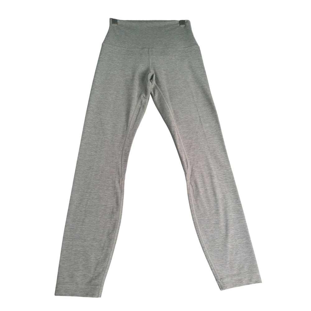 Lululemon Heathered Grey High Rise Yoga Leggings Women Size 4